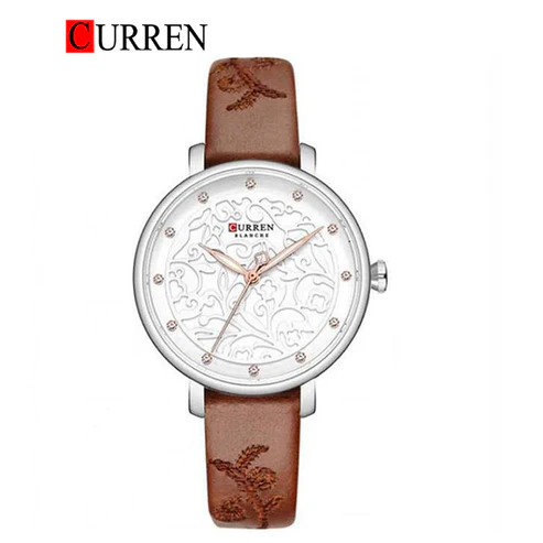 Sleek Curren 9046 Women’s Leather Straps Watch