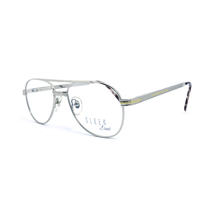SleekLine SL29-014 unisex aviator eyeglass frame modern silver design