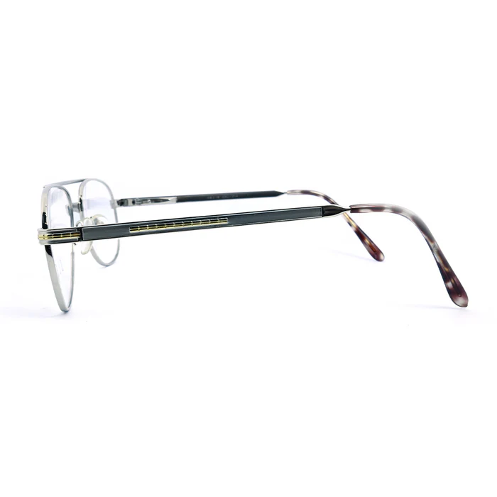 SL29-014 aviator eyeglasses lightweight metal plastic frame silver