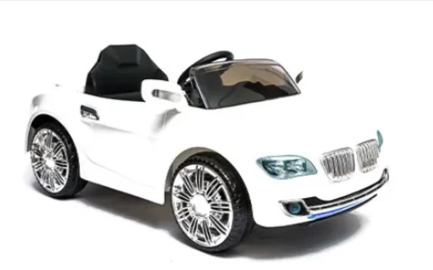 Star themed kids ride on car designed for safe movement play