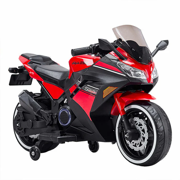 Kids electric ride on bike promoting balance and motor development