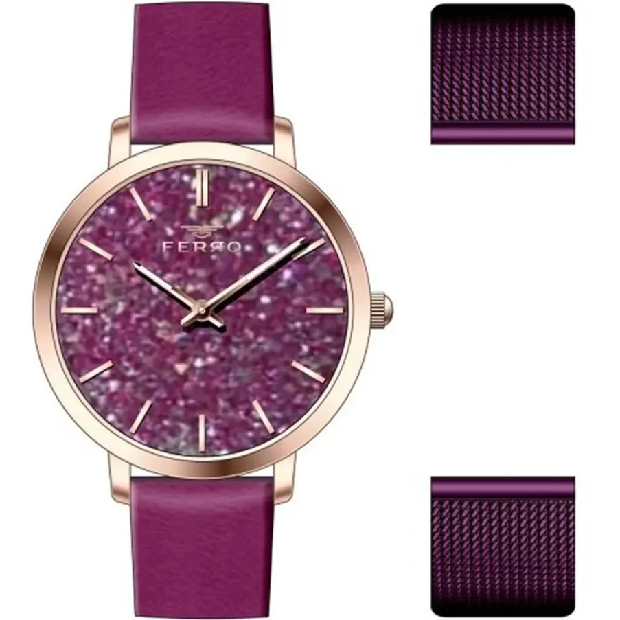 Stunning Ferro F21195B-ZC Dual Band Women’s Watch