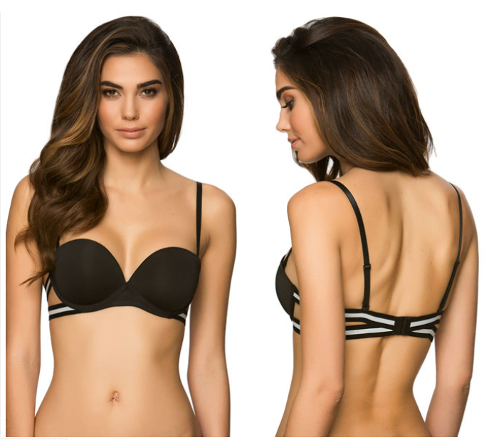 Sugar and Stripe Black Bra