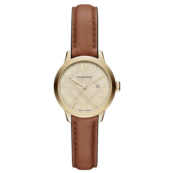 Timeless Burberry Brown Leather Watch — 025