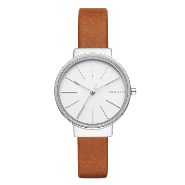 Timeless Skagen Ancher Brown Leather Watch — 050