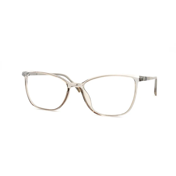 square plastic eyeglass frame Trendy 01-D01123-SF008-1 lightweight skin tone frame