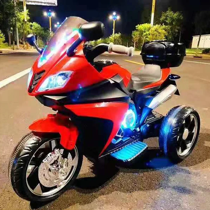 Kids electric ride on motorcycle with lights and sound features