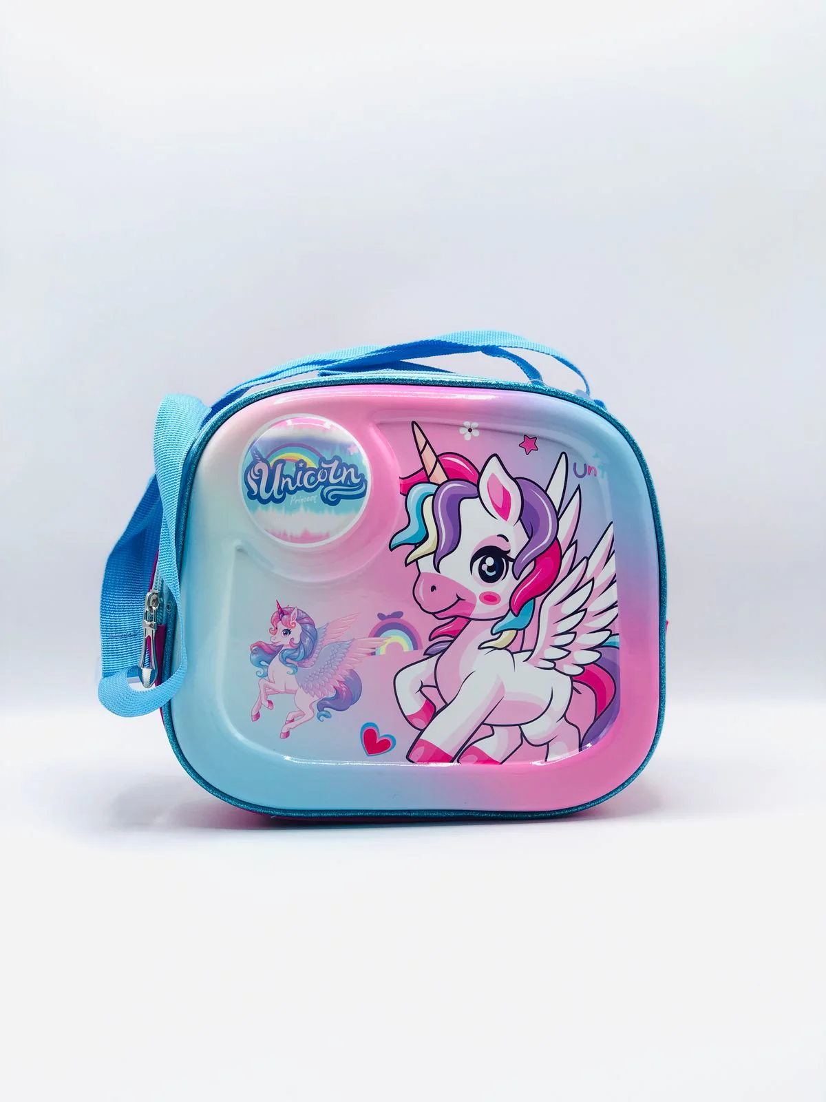 Stylish Unicorn 3-in-1 School Bag Set for Girls crafted with durable material, spacious compartments, and comfortable straps for everyday school use.