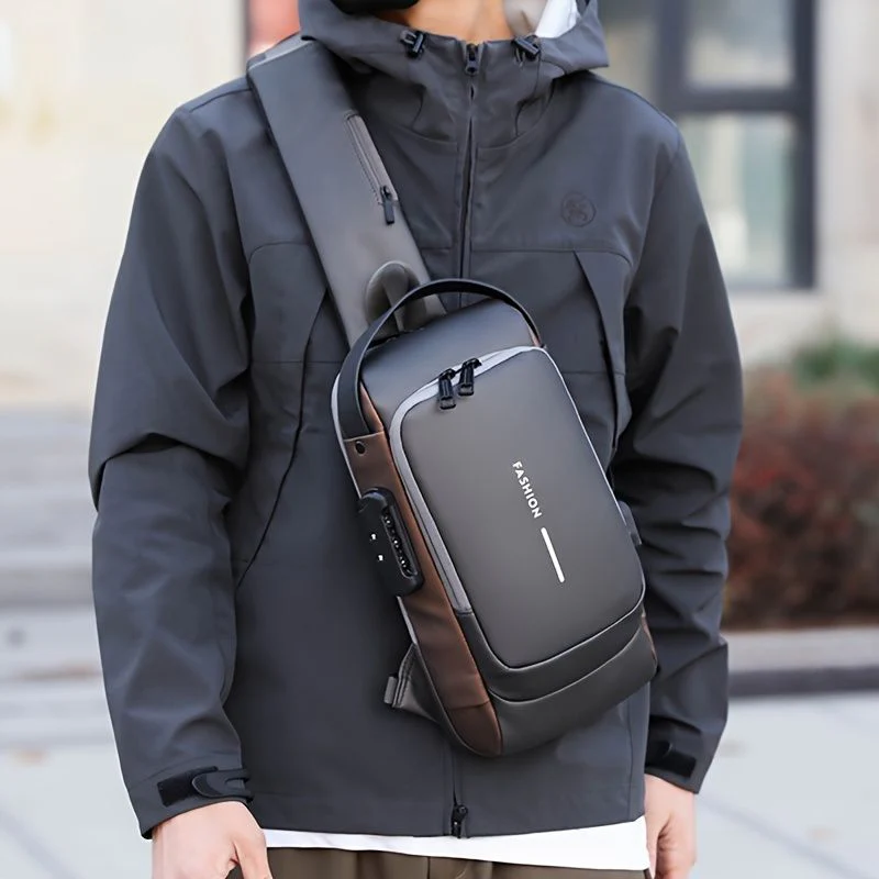Versatile Unisex Anti-Theft Sling Bag designed for convenience with easy-access compartments and a compact structure for everyday use.