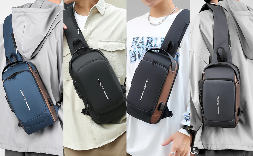 Practical Unisex Anti-Theft Sling Bag featuring organized storage, adjustable strap, and lightweight build for comfortable all-day wear.