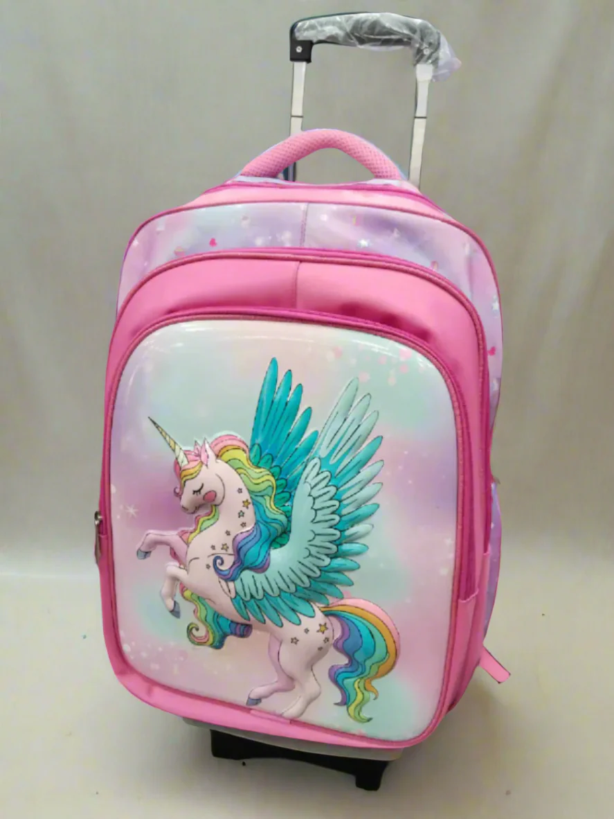 Waterproof Unicorn Trolley School Bag