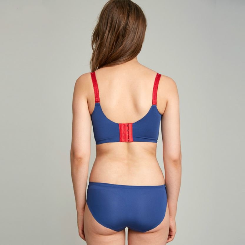 Wireless Push-Up Adjusted Straps Bra Panty Set