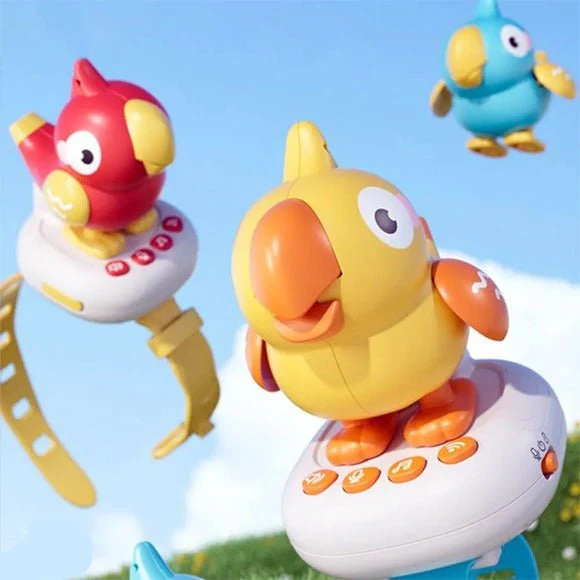 Children’s interactive parrot watch designed for playful communication
