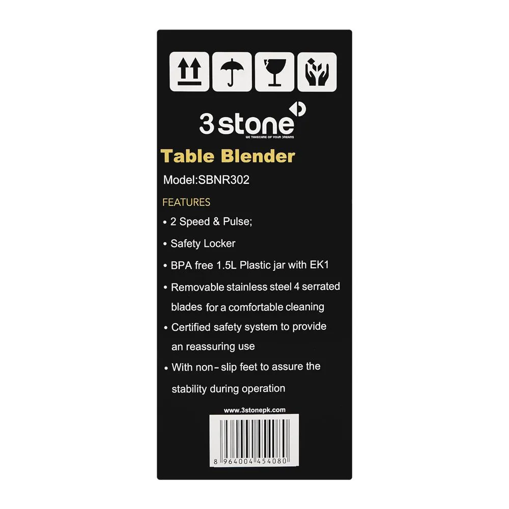 Comfortable casual 3 stone table blender set, 350w, 1.5 liter, sbnr302