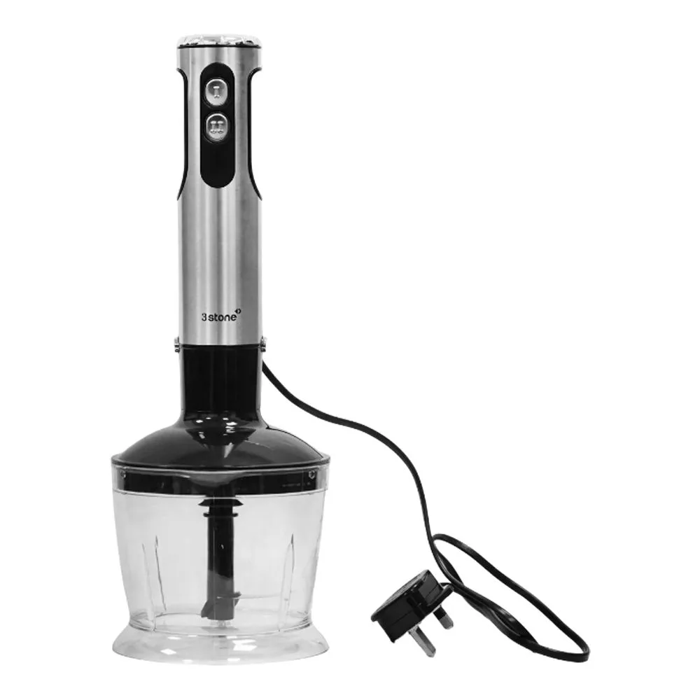 Side view of 3stone 4-in1 hand blender set, 1000w, 220–240v, shnb301