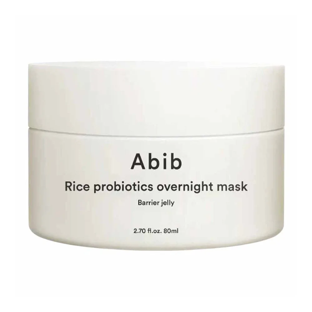 Comfortable casual abib rice probiotics barrier jelly overnight mask, overnight repair & hydration care, rice extract, 80ml