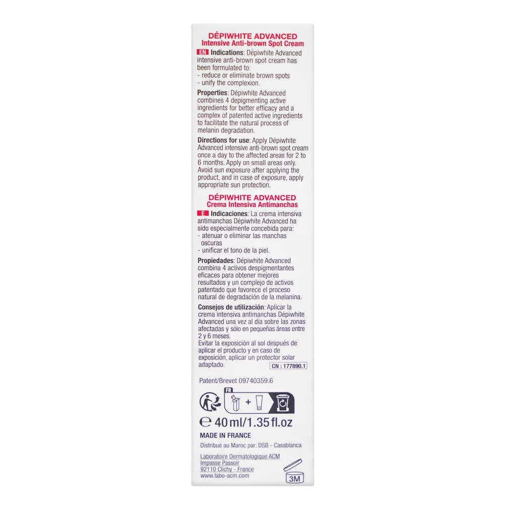 Comfortable casual acm depiwhite advanced anti-taches & anti-brown spot cream, 40ml