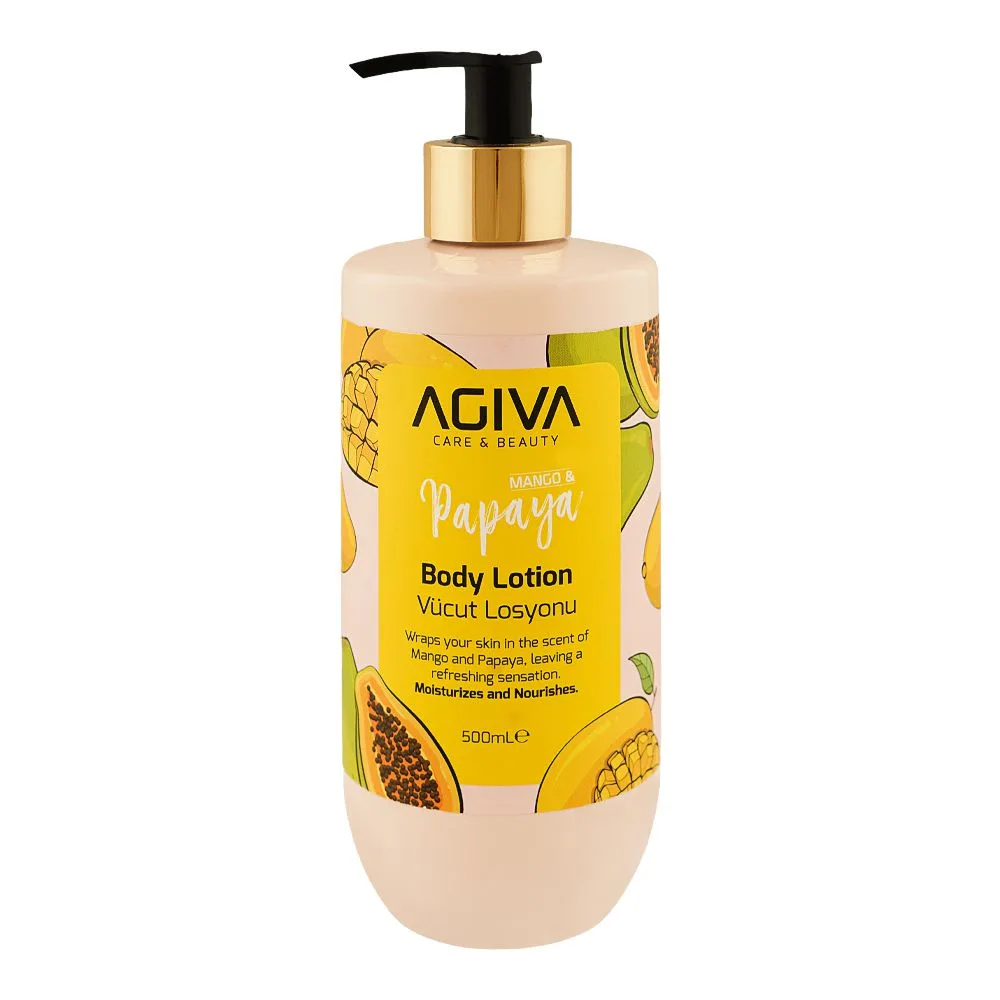 Agiva Care & Beauty Mango & Papaya Body Lotion, 500ml
