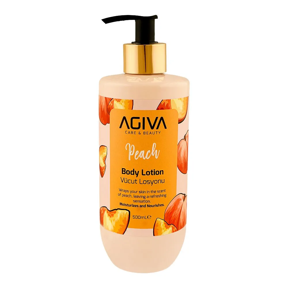 Agiva Care & Beauty Peach Body Lotion, 500ml