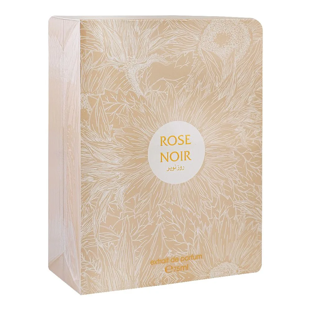 Side view of ahmed ali magribi rose noir, eau de parfum, for men & women, 75ml