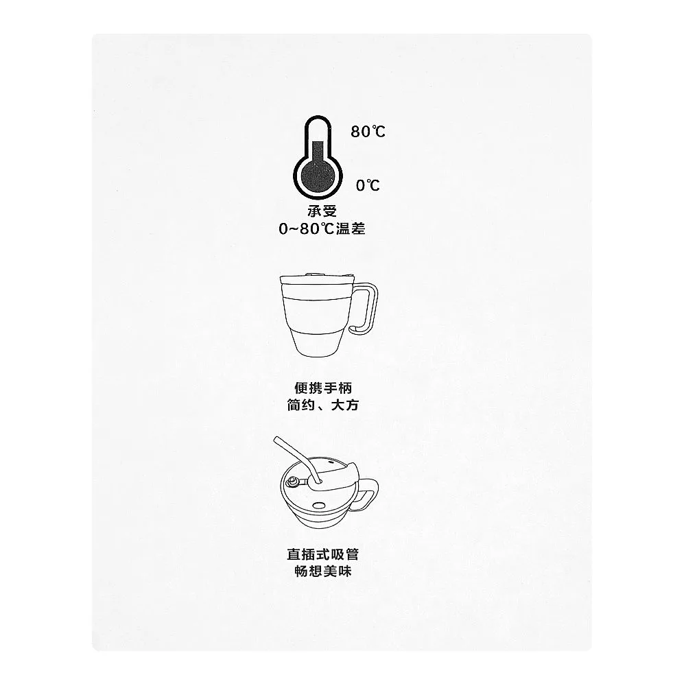 Close-up design of ajf korean insulated stainless-steel coffee mug with straw, 460ml, off white