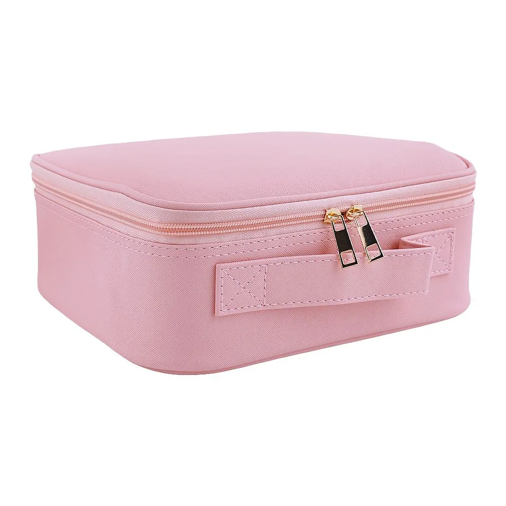 AJF Makeup Organizer with LED Mirror, Pink