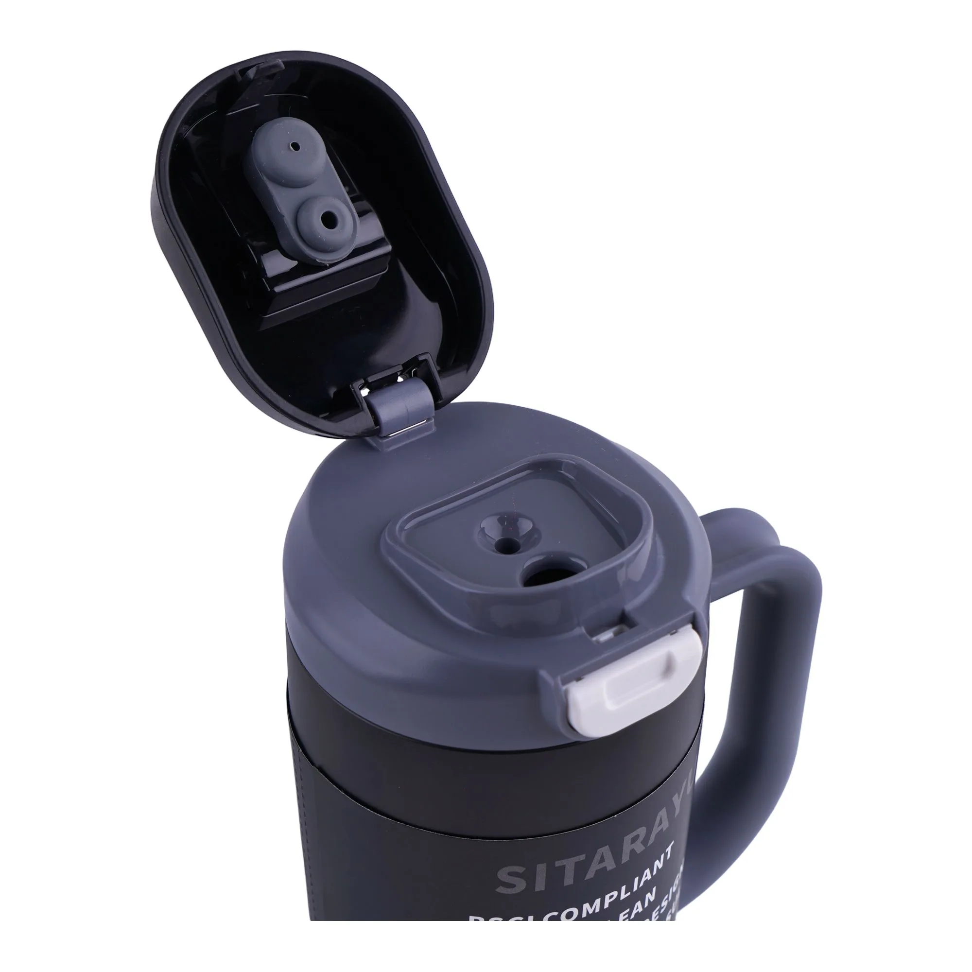 Comfortable casual ajf sitarayuri stainless steel vacuum insulated tumbler, 1200ml, black