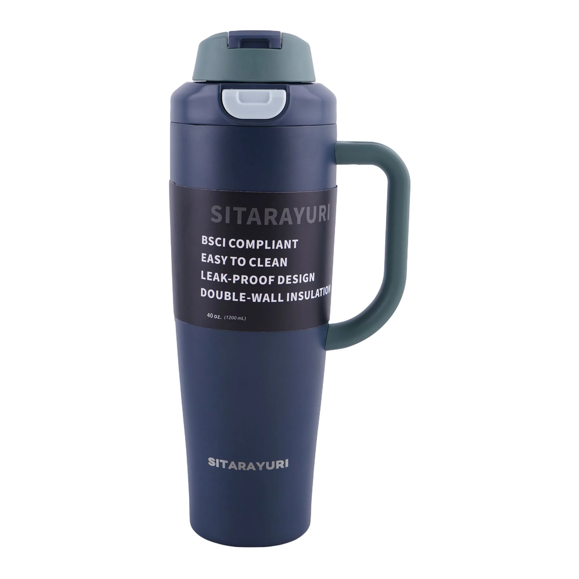 AJF Sitarayuri Stainless Steel Vacuum Insulated Tumbler, 1200ml, Deep Blue