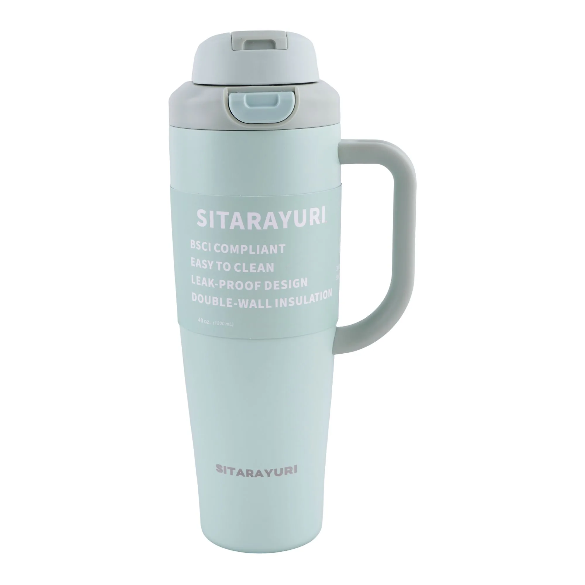AJF Sitarayuri Stainless Steel Vacuum Insulated Tumbler, 1200ml, Pastel Green