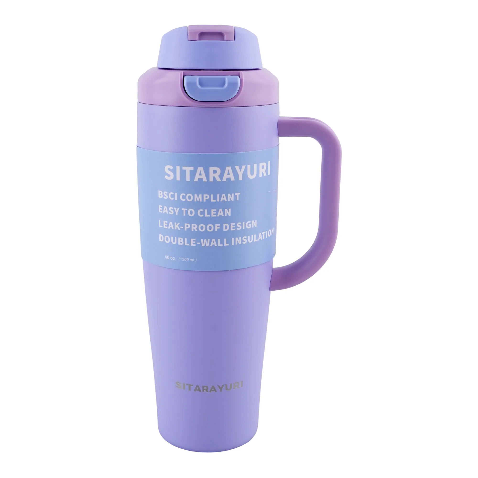 AJF Sitarayuri Stainless Steel Vacuum Insulated Tumbler, 1200ml, Purple