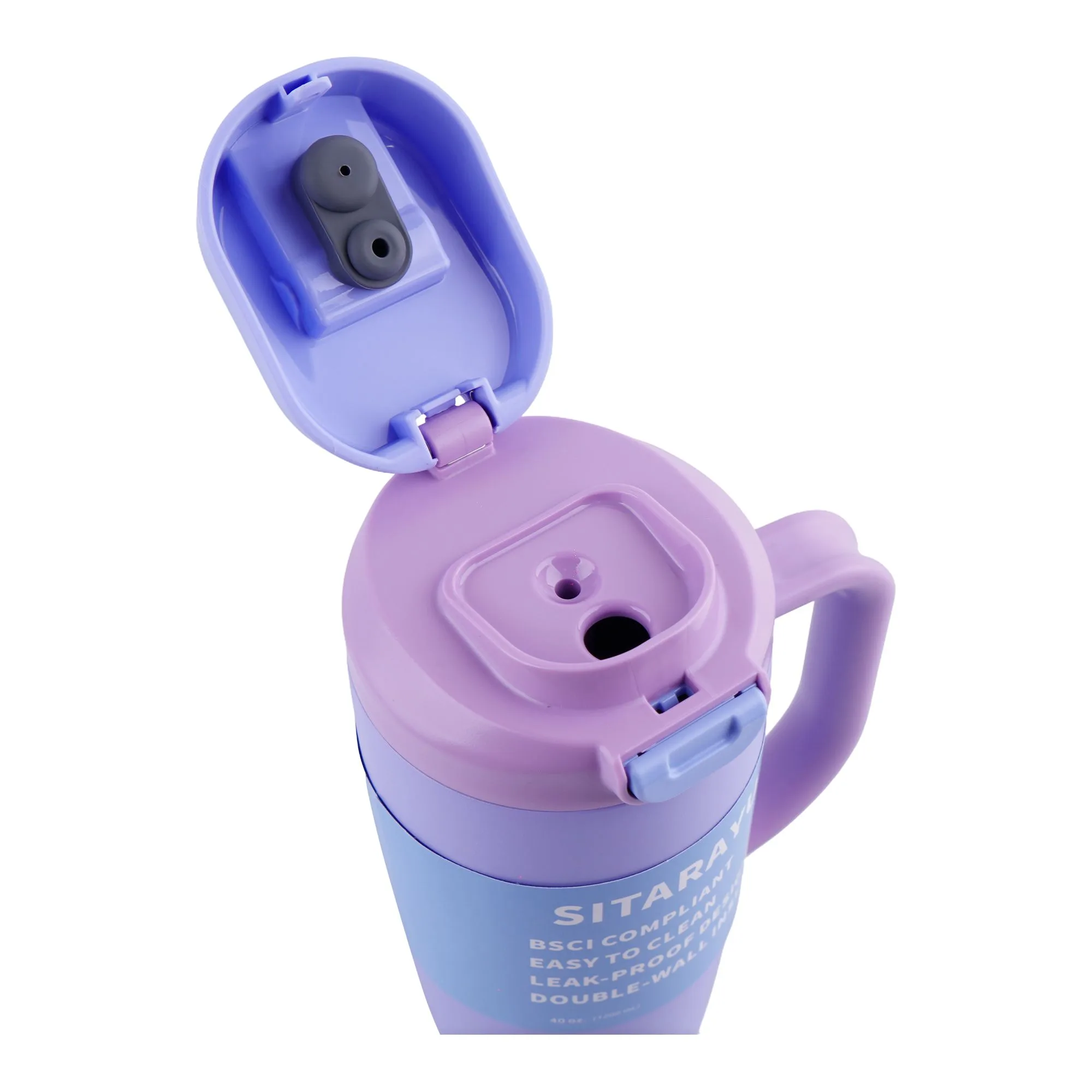 Comfortable casual ajf sitarayuri stainless steel vacuum insulated tumbler, 1200ml, purple