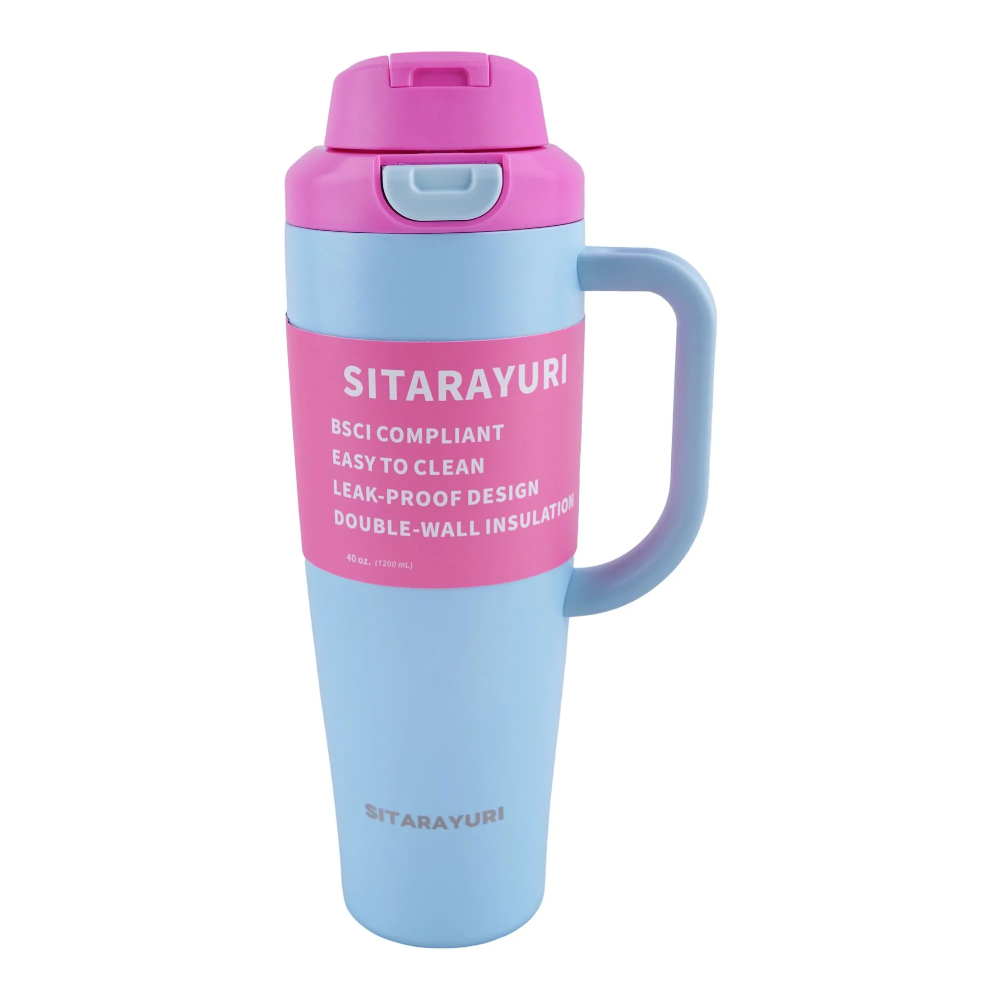 AJF Sitarayuri Stainless Steel Vacuum Insulated Tumbler, 1200ml, Sky Blue