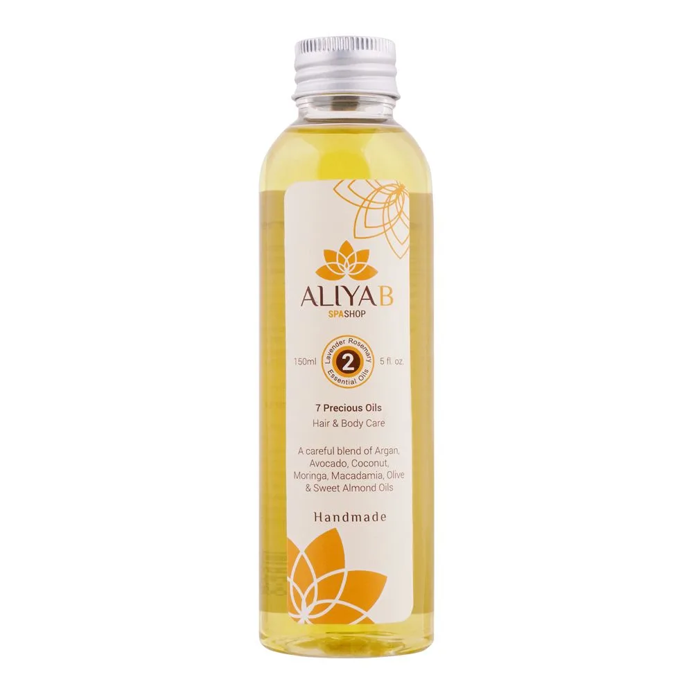 Aliya B 7 Precious Hair & Body Care Hand Made Oils, 150ml