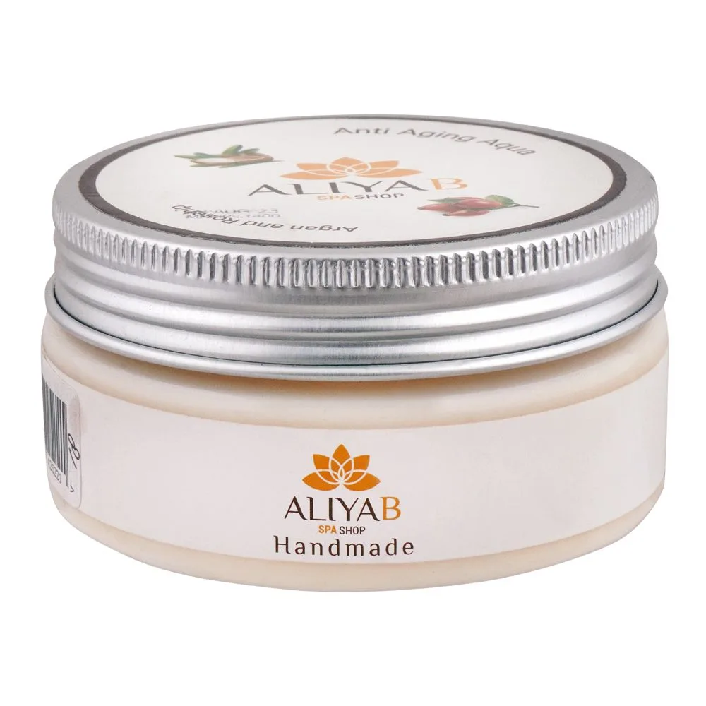 Aliya B Argan & Rosehip Aqua Hand Made Anti-Aging Cream, 80g