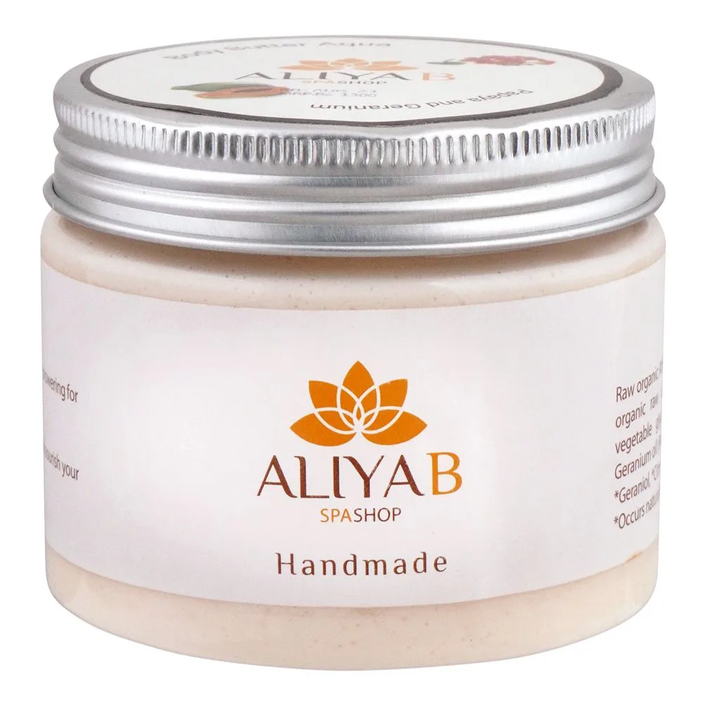 Aliya B Papaya & Geranium Aqua Hand Made Cream, For Radiant & Healthy Skin, 150g
