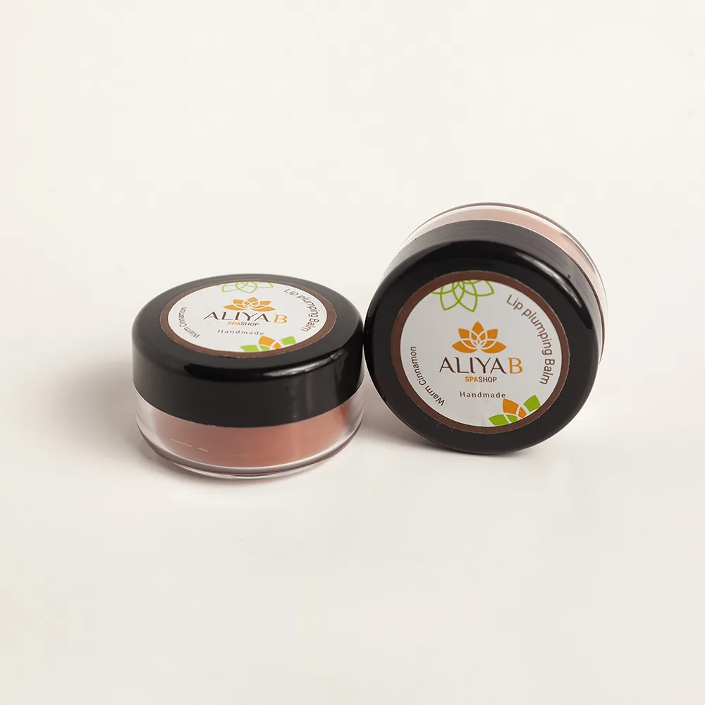 Comfortable casual aliya b warm cinnamon hand made lip plumping balm, for moisturized & revitalized lips, 10g