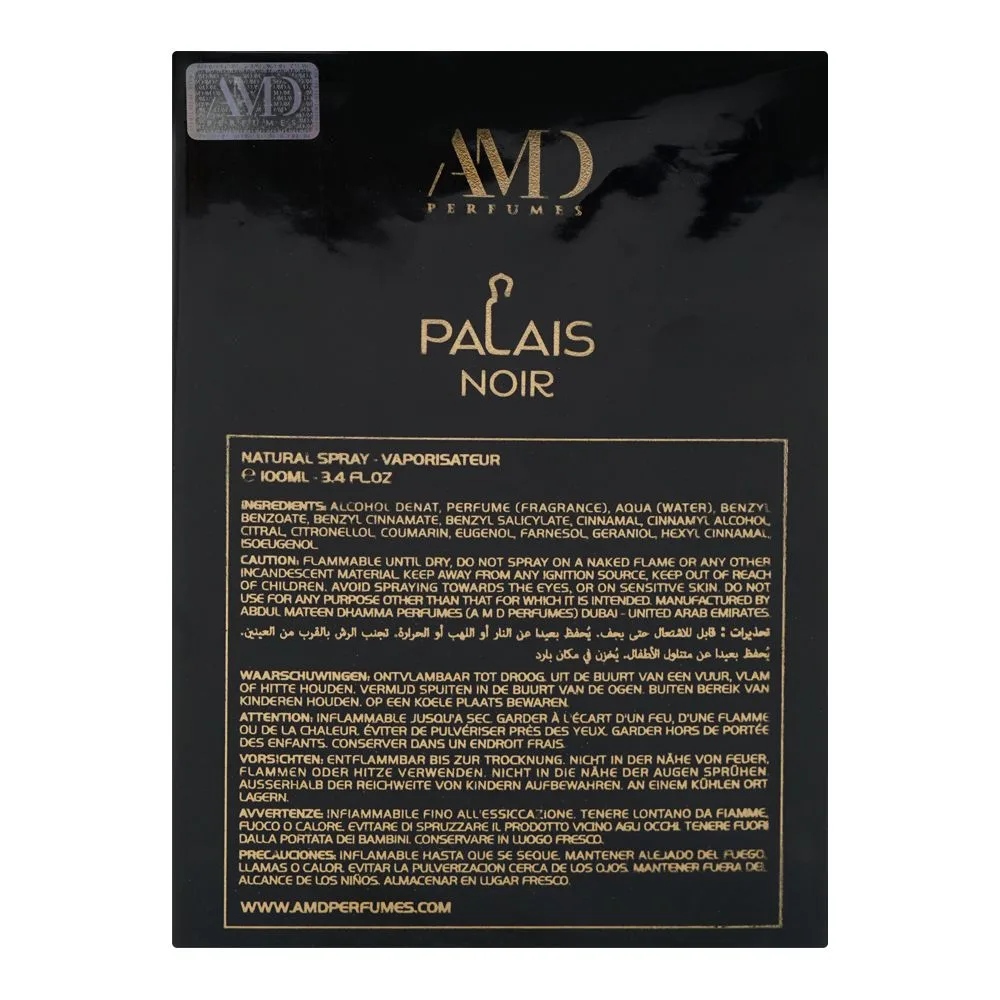 Comfortable casual amd palais noir parfum, for men & women, 100ml