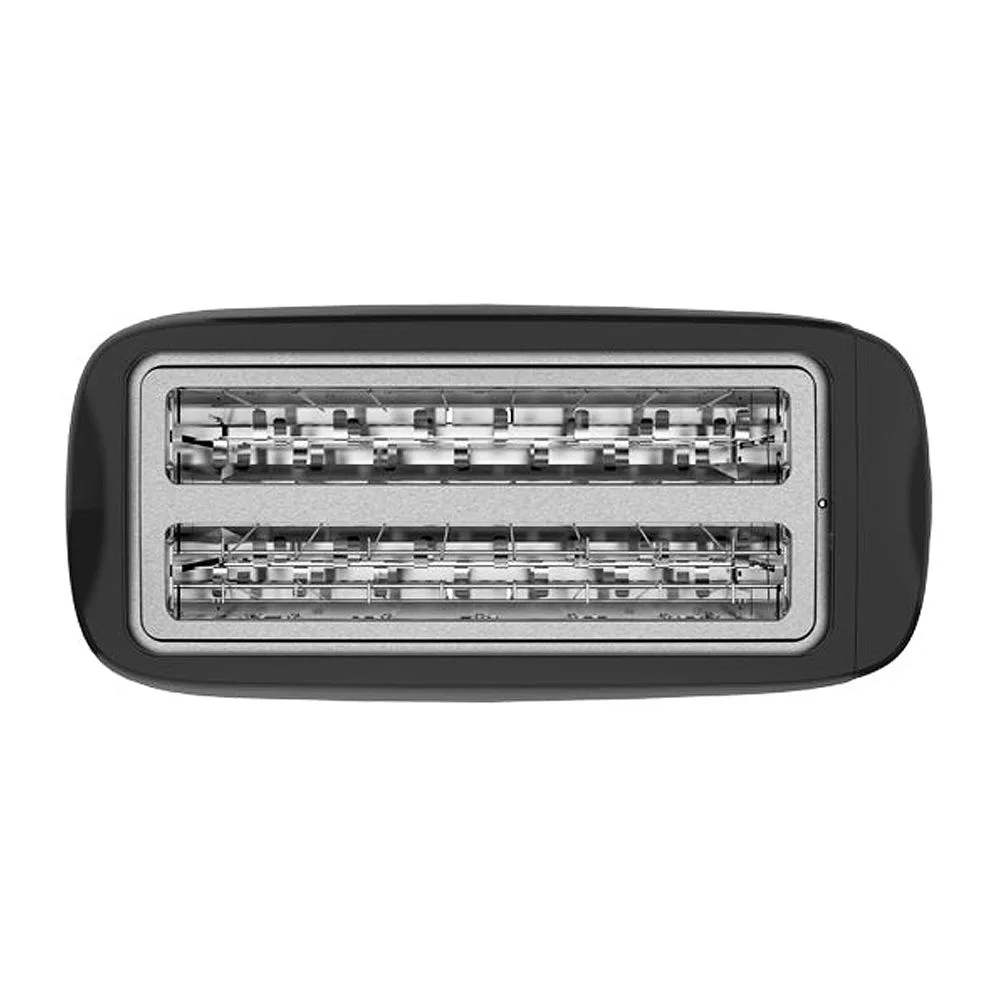 Comfortable casual anex deluxe 4 slice toaster, 1300-1550w, black, ag-3007