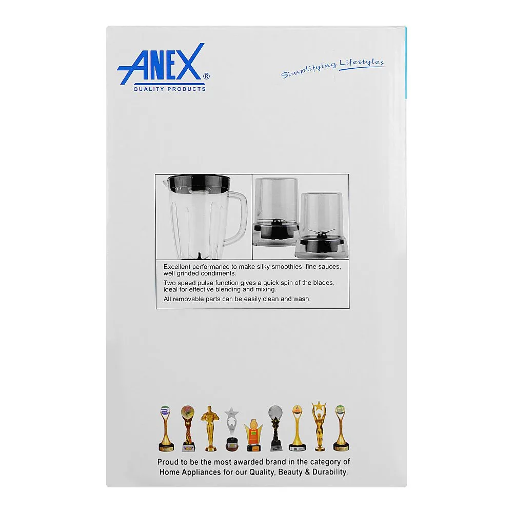 Comfortable casual anex deluxe blender & grinder, 300w, grey, ag-6044
