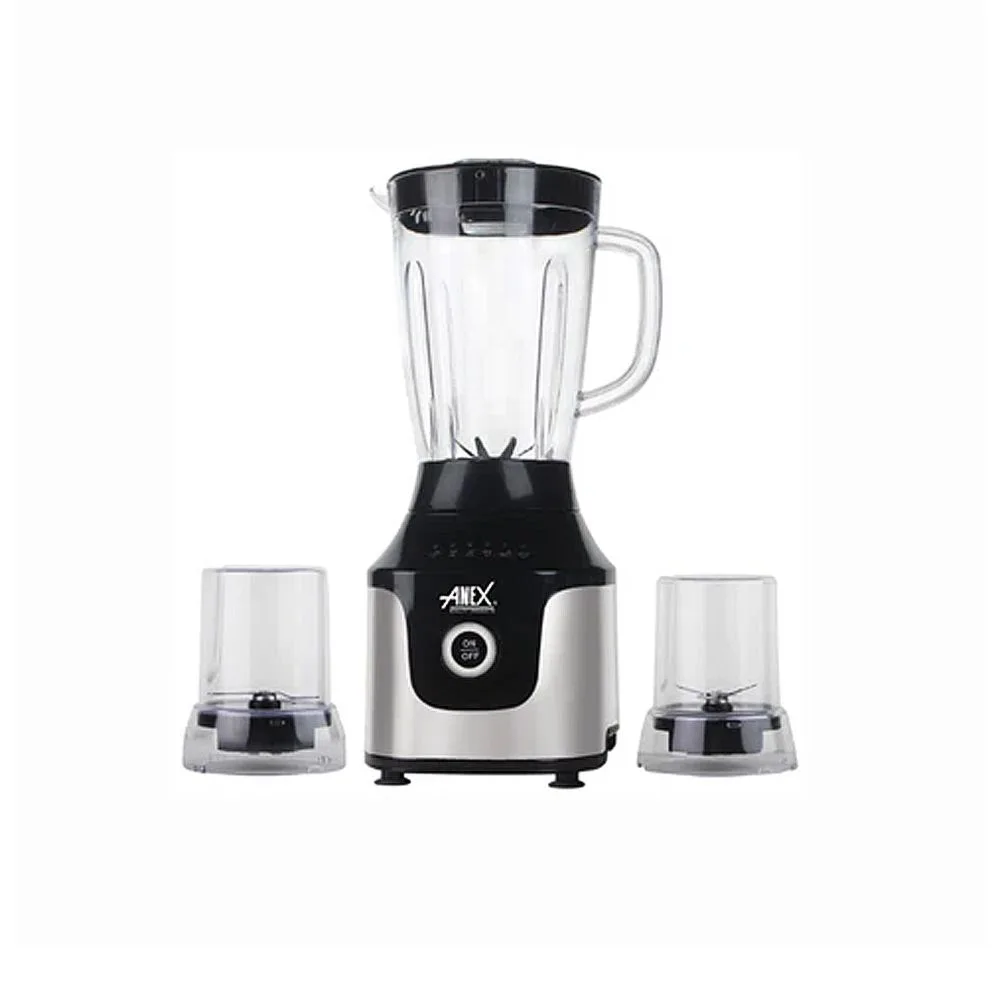 Anex Deluxe Blender & Grinder, 600W, 1500ml Jar, Black, AG-6046