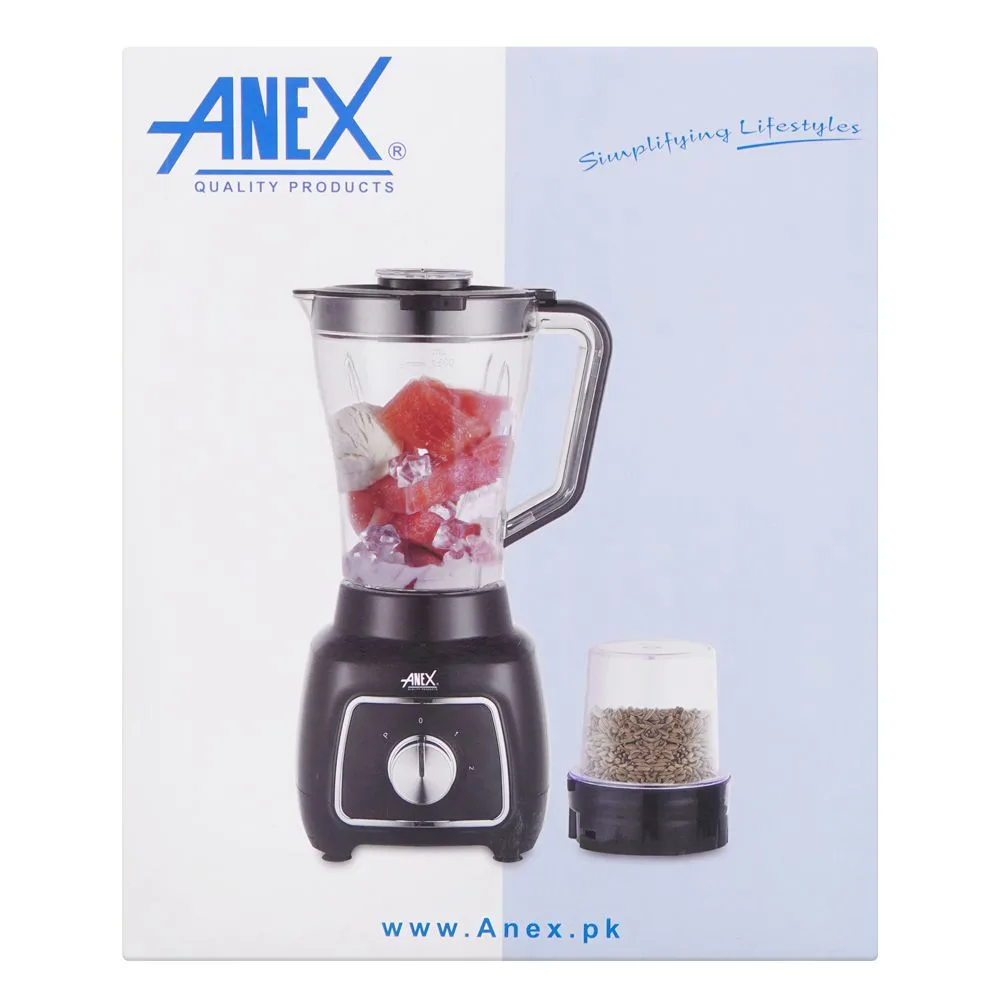 Comfortable casual anex deluxe blender & grinder, 600w, 1500ml jar, white, ag-6134ub