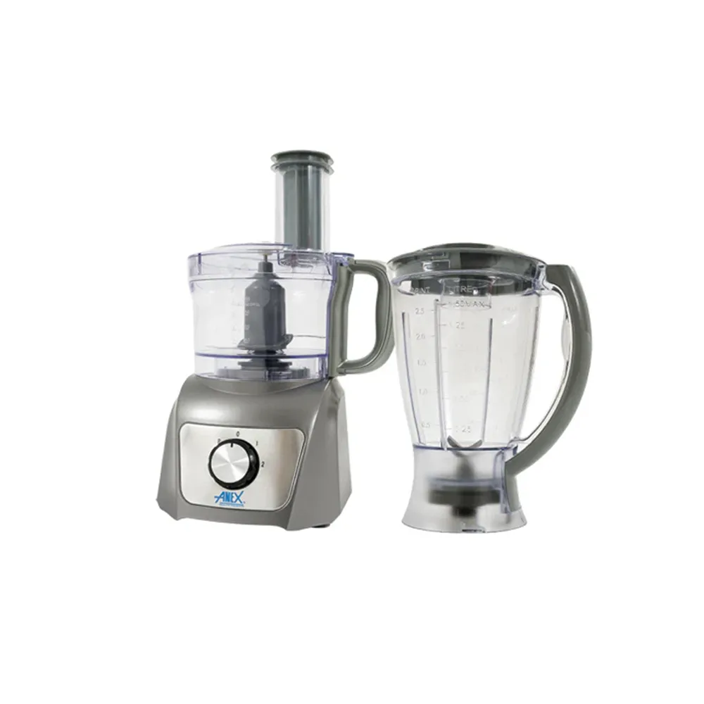 Side view of anex deluxe chopper & blender, 500w, black, ag-3045