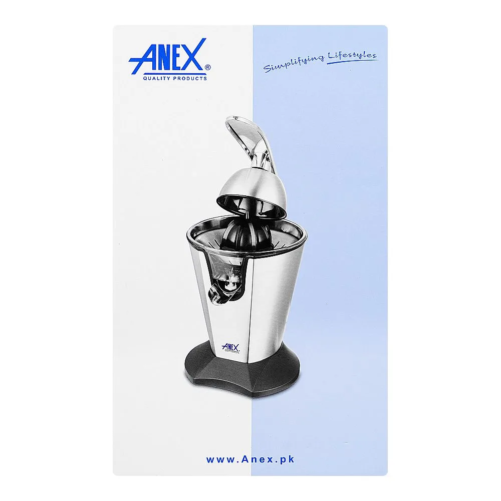 Comfortable casual anex deluxe citrus juicer, 160w, 500ml capacity, ag-2158