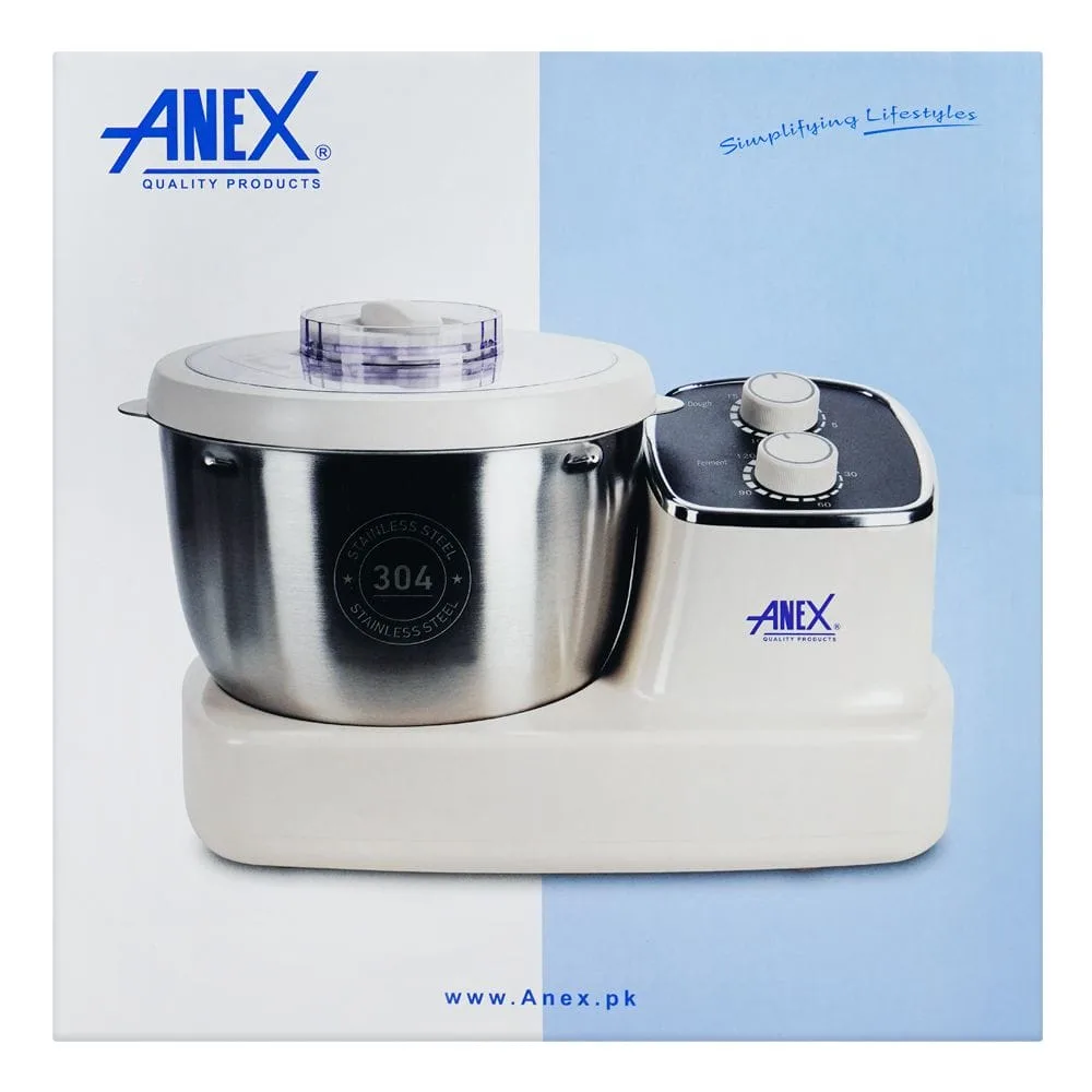 Comfortable casual anex deluxe dough maker, 500w, 5 liter capacity, white, ag-2127