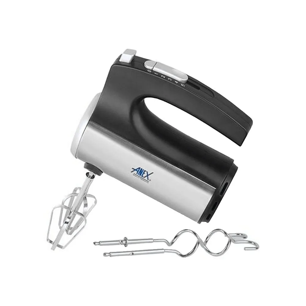 Anex Deluxe Hand Mixer, 250W, Black & Silver, AG-399