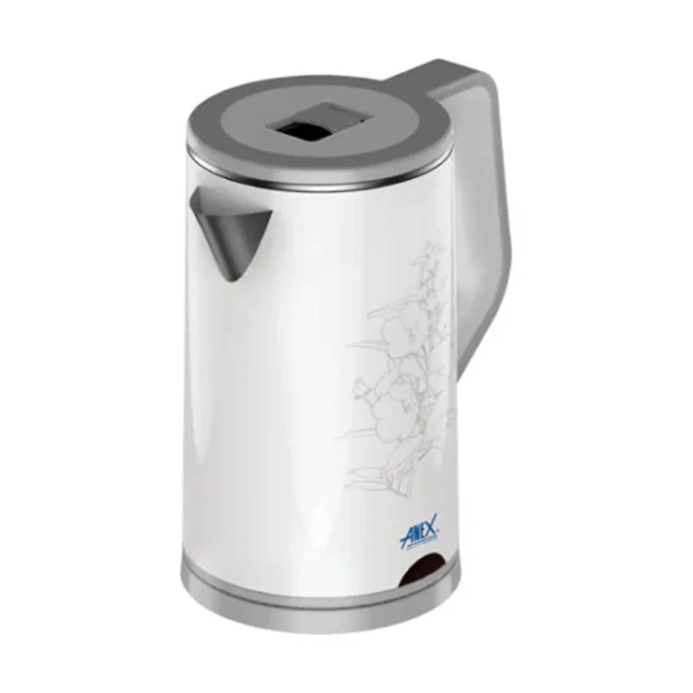 Anex Deluxe Kettle, 1700W, 220-240V, 1.7 Liter, White, AG-4057