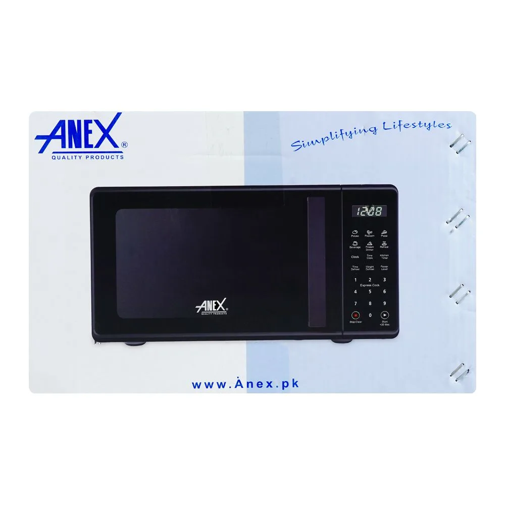 Comfortable casual anex deluxe microwave oven, white, 700w, 20 liters, ag-9029