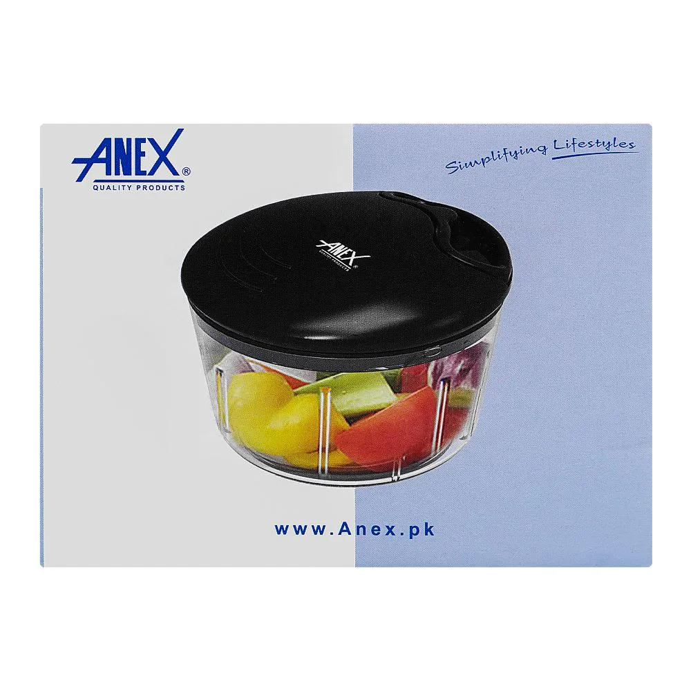 Comfortable casual anex deluxe pull chopper, manual food cutter, black, ag-01