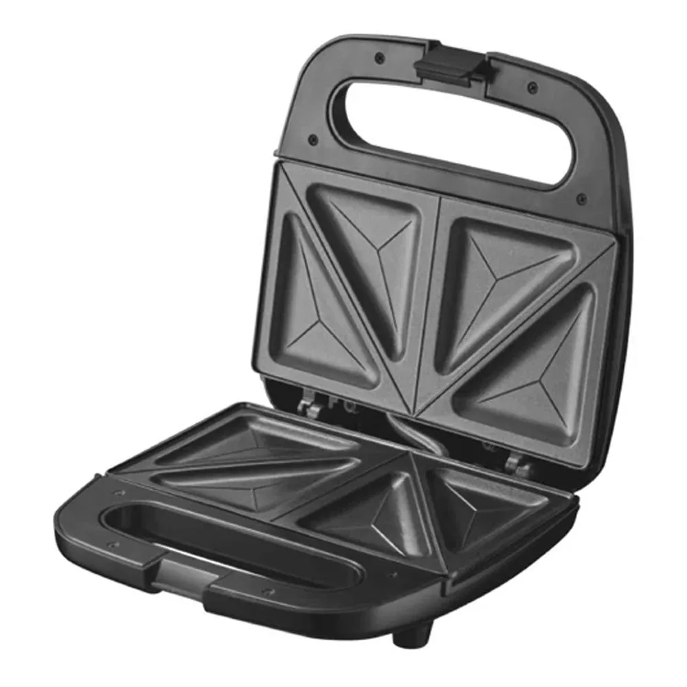 Side view of anex deluxe sandwich maker, 750w, 220-240v, black/silver, ag-2131