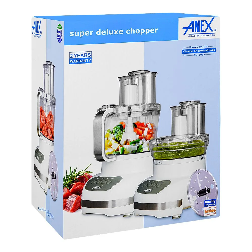 Side view of anex super deluxe chopper, 500w, ag-3058